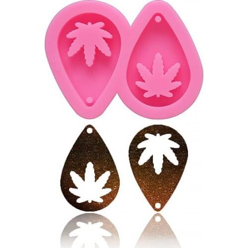 1 piece Maple Leaf Silicone Molds Leaf Earring Molds Jewelry Making Keychain Mold Water Drop Casting Mold 10336350