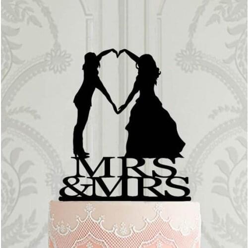 Cake Decoration, LGBT cake topper, Mrs Mrs Cake topper, Custom cake topper.Wedding Cake Topper, Lesbian Weding