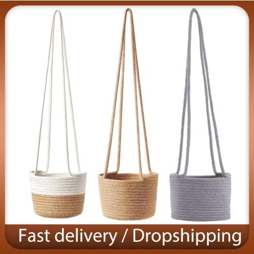 Garden Plant Hangers Rope Hanging Planter Woven Hanging Planter Basket Decorative Flower Pot Holder For Home Decor