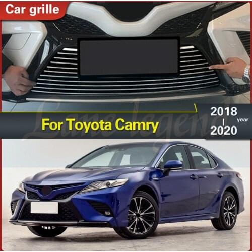 High-quality stainless steel Car front bumper Mesh Grille Around Trim Racing Grills for Toyota Camry 2018 2019 2020
