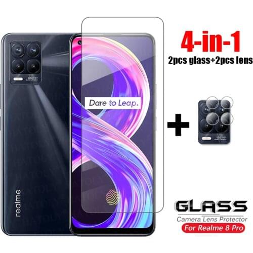 Glass on Realme 8 Pro Tempered Glass For Oppo Realme 8 Pro Phone Screen Protector HD Clear Full Glue Slim Glass For Realme 8 Pro