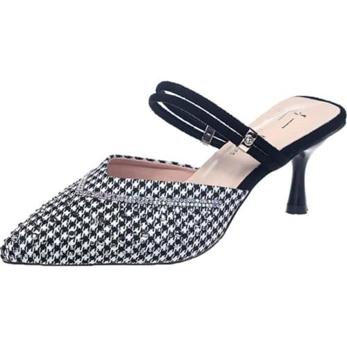 One shoes two womens sandals 2019 summer new hollow pointed stiletto high heel fashion sandals women