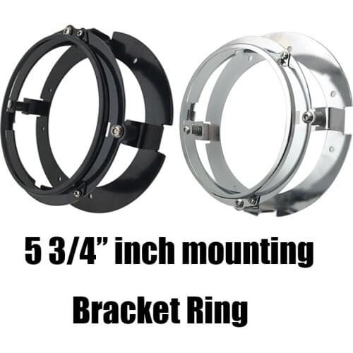 1pcs 5 3/4" Headlight Mounting Bracket Adapter Ring Kit Black Chrome for Motorcycle for 5 3/4 Inch 5.75-Inch LED Headlights