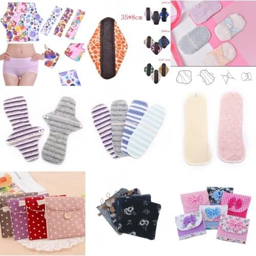 1PCs Reusable Sanitary Pad Charcoal Bamboo Cloth Menstrual Pad Sanitary Towel Washable Panty Period Menstrual Pad S/M/L/XL