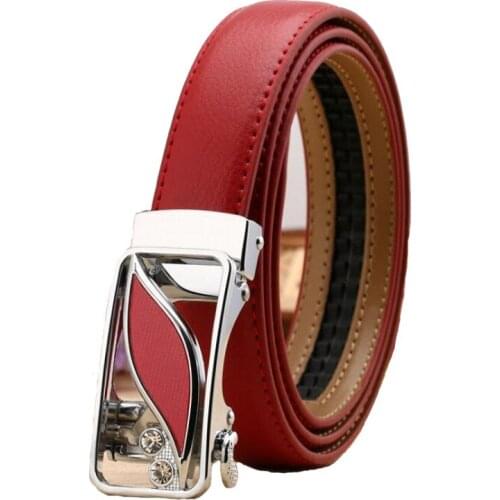 2020 new woman leather belt Genuine leather and pu high quality white strap metalaut buckle ceinture femme cow leather wbl093