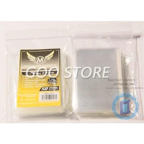 50 Sleeves MAYDAY Board Games Cards MDG 7075 for 41*63mm Premium thicker Sleeve Protective clear card sleeves