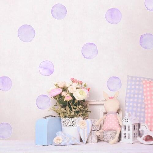 6 Sheets/Set Wall Stickers Portable Cute Nice-looking Polka Dot Wall Circle Stickers for Home