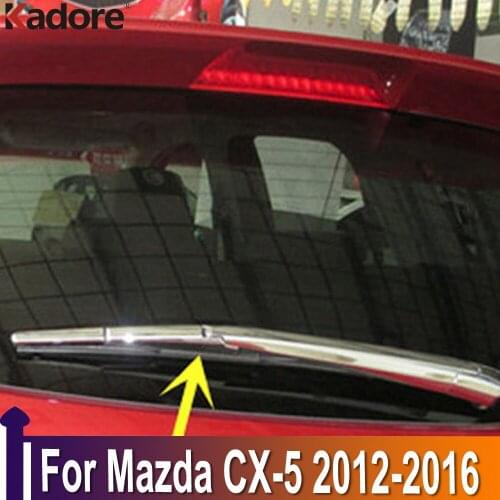 For Mazda CX-5 CX5 2012 2013 2014 2015 2016 ABS Chrome Rear Window Wipers Cover Trims Car Tail Wiper Strip Exterior Accessories