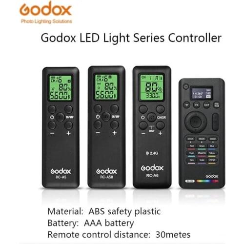 Godox Wireless Remote Controller RC-A5/ RC-A5II/ RC-A6/ RC-R9 For Photography Light LED308/ LED500/ SL150