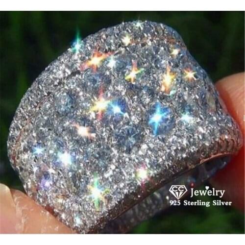 CC Hyperbole Rings For Women 925 Silver Luxury Cubic Zirconia Ring Bridal Wedding Engagement Fashion Jewelry Bijoux Femme CC3134