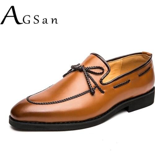 Business Shoes Men Vintage Oxfords Pointed Toe Wedding Shoes Big Size 48 47 Mens England Italian Shoes Brown Designer Footwear