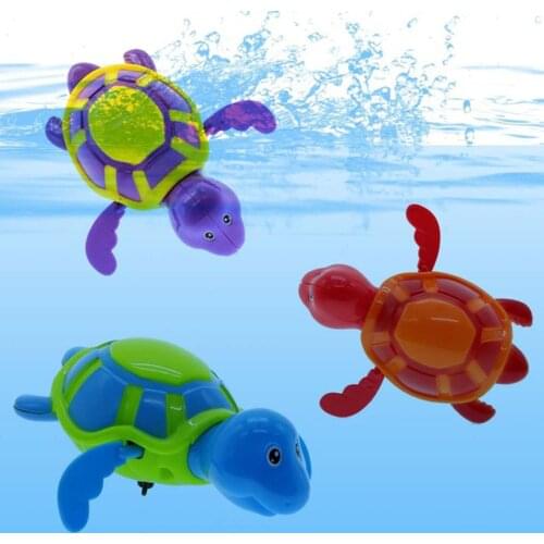 Kids toys 1Pc Kids Baby Cute Turtle/Crocodile/Shark Swim Toy Animal Wind-up Chain Clockwork Kid Bathing Toy