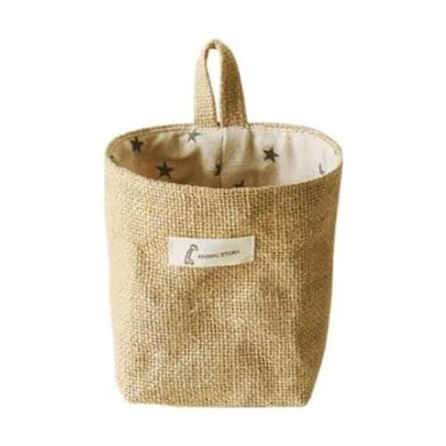 Cotton And Hemp Cloth Art Receives Bag Of Little Stripe To Hang A Wall To Receive Bag Of Mini Jute After The Door