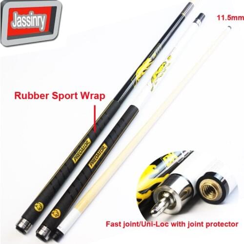Jassinry 11.5mm Billiards Pool cues in fast joint and joint protector High quality 2colors 1/2 splited Uni-Loc Maple cue sticks