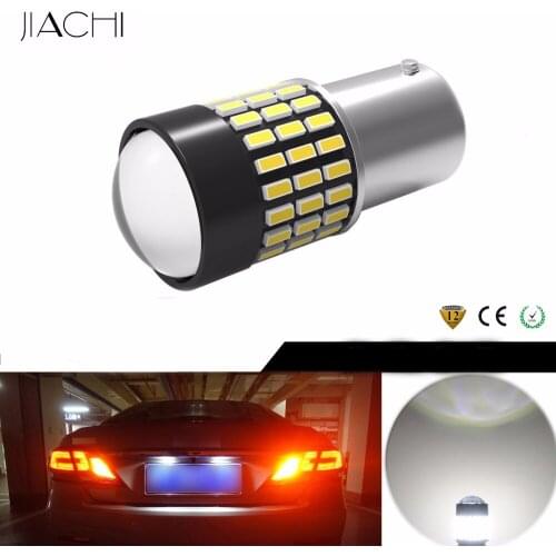 JIACHI 100PCS/Lot LED Car Turn Signal Lamps BA15S 1156 3014SMD 78Chips Auto FPC Lights White Red Yellow DC 12-24V Factory Supply