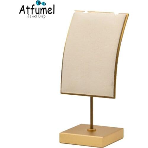 Quality Microfiber Pendant Stand Earring Holder Metal Necklace Jewelry Display Organizer Stand Multicolor Earring Rack