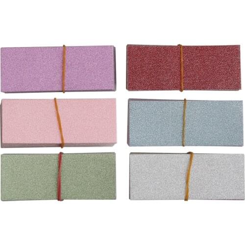 MAGEFY 50/100/200 PCS Wholesale False Eyelashes Box Color Glitter Bottom Card Square Shiny Eyelash Packaging Box Bottom Paper