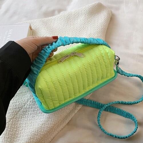 Fold Small Soft Crossbody Bags with Short Handle For Women 2021 Trends Designer Lady Branded Shoulder Purses and Handbags