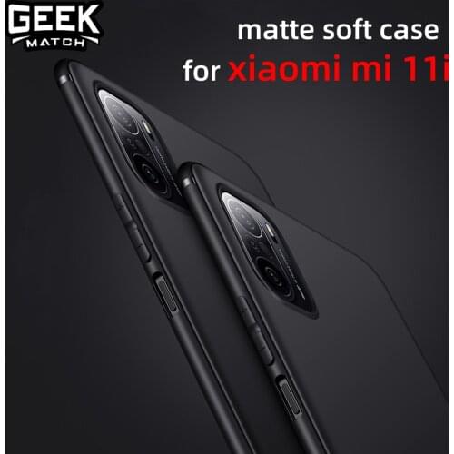 Matte case for xiaomi mi 11i case mi11i cover silicone tpu book soft original ultra thin back fundas protective xiaomi 11i case