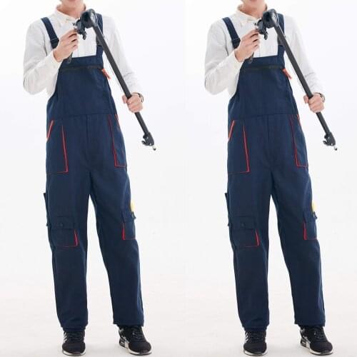 Meihuida Men Fashion Casual Nylon Loose Heavy Duty Work Jumpsuit Overalls Mechanic Work Wears Tooling Belt Pants