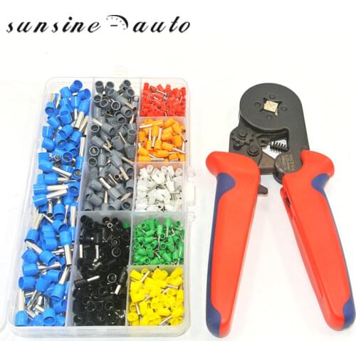 800pcs Wire Crimping Tool Kit Cable Wire Terminal Connector with Hand Ferrule Crimper Plier Crimp Tool Kit Set AWG 10-22