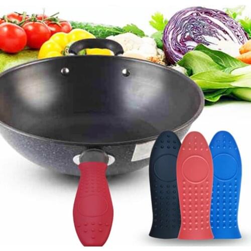 Non-Slip Silicone Pot Handle Holder Cookware Parts Anti-scalding Holder High Heat Resistance For Frying Pan Milk Pan