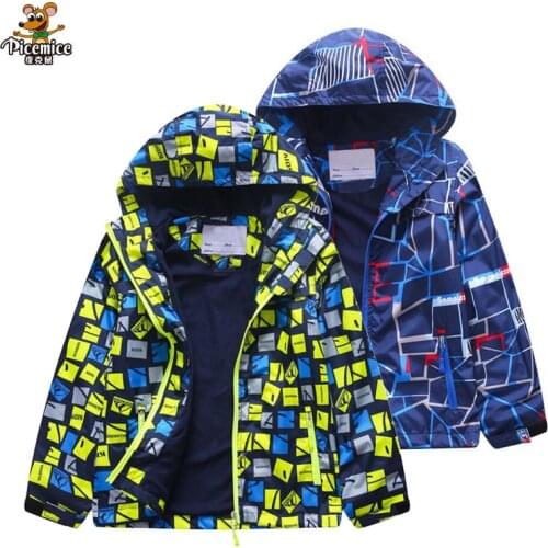 New 2020 Spring Autumn Children Boys Jacket 3-12T Outerwear & Coats Kids Polar Fleece Windproof Waterproof Windbreaker Hooded