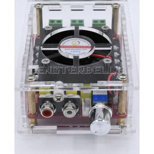 XH-A101 High Power Digital Amplifier Board TDA7498 with Case and Fan 2*100W Power Supply DC9-34V