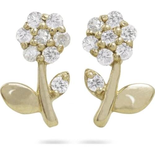 100% 925 sterling silver Minimal delicate fine silver tiny stud 2021 spring new design cute lovely flower stud earring 925