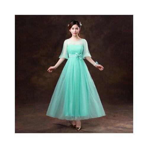 Sweet Memory Women Long Bridesmaid Dresses Wedding Prom Gown Graduation Vestidos Tulle Formal Party Robe De Soiree