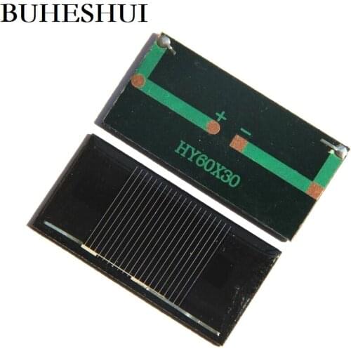 BUHESHUI Mini 0.15W 0.5V 300MA Solar Panel Solar Cell DIY Solar Experiment Solar Moudle 30*60*3MM 10pcs/lot Free Shipping