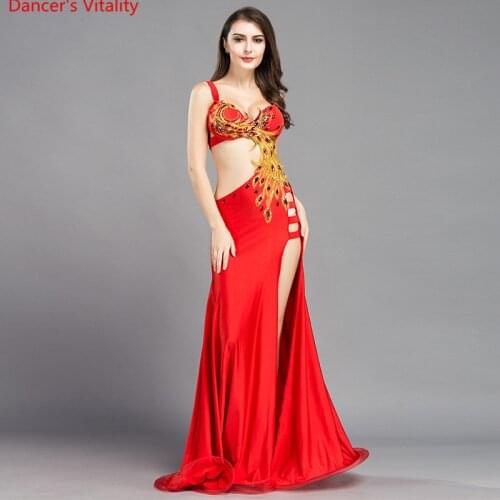 Performance Belly Dance Clothes Dress Fashion Dance Dress Dancers Phoenix Dress Girls Competition Costumes ,ML