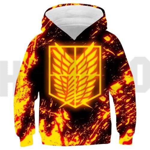 3D Japanese Streetwear Attack on Titan Season 4 Hoodies Tops Childrens Sweatshirt Anime Oversized Pullover Ropa De Hombre