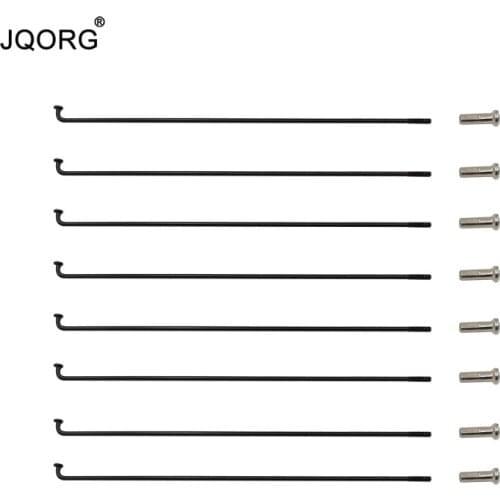 14G 2.0mm Bicycle Spokes ED Black Color Surface 45# Steel Material J-bend Mountain Bike Wheel Spokes With Brass Nipples 37 Piece