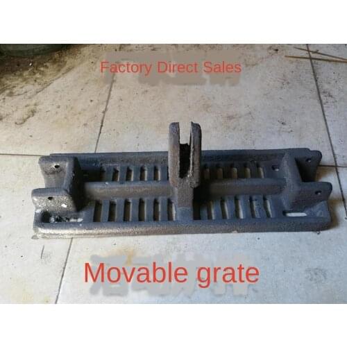 Auxiliary parts of boiler, bottom slag extractor, upper coal loader, manual burning grate, movable grate
