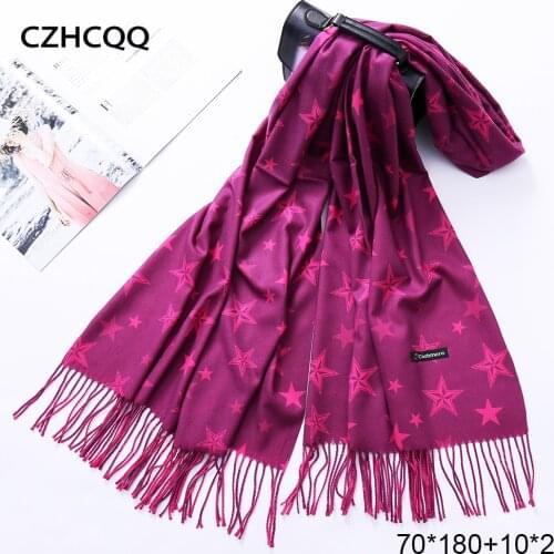 Winter Scarf Cashmere Women Wool Foulard Bandana Kerchief Trumpet Sjaals Voor Dames Plaid Poncho Women Scarf For Ladies