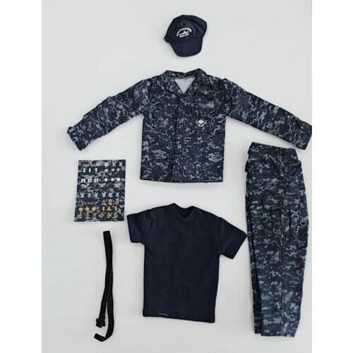 1/6 Scale Male Soldier M001a Navy Baseball Cap Combat Uniform Suit Fits 12-inch Action Figure Collectible Body Accessories