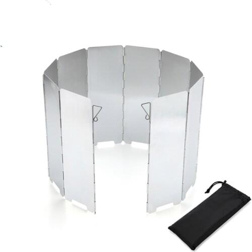 10pcs outdoor camping bolt wind deflector aluminum alloy burner waterproof camp fire stove guard screen campfire tools