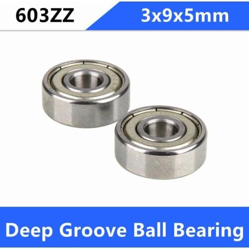 20/50pcs 603ZZ 603-2Z 603 603Z miniature shielded deep groove ball bearing 3x9x5mm