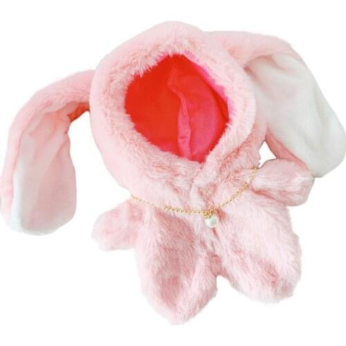 20cm doll clothes for 20cm Baby Plush Dolls Clothes Lovely rabbit dolls accessories for our generation Dolls clothes gift