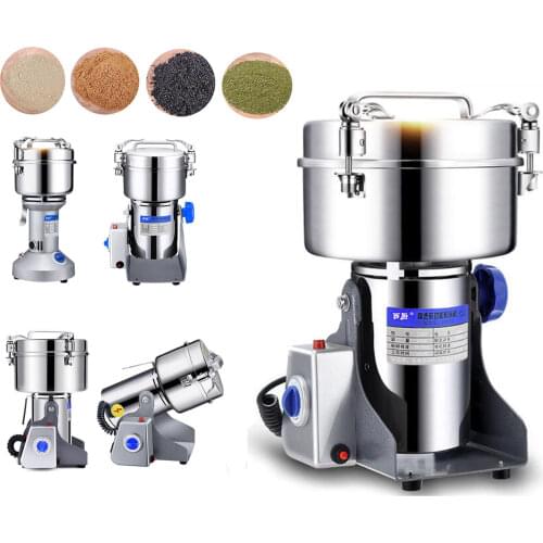 220V 550W 600g-2500g New Grain Grinder Mill Powder Stainless Electric Machine Swing Commercial Type Herb Pulverized Food Grade