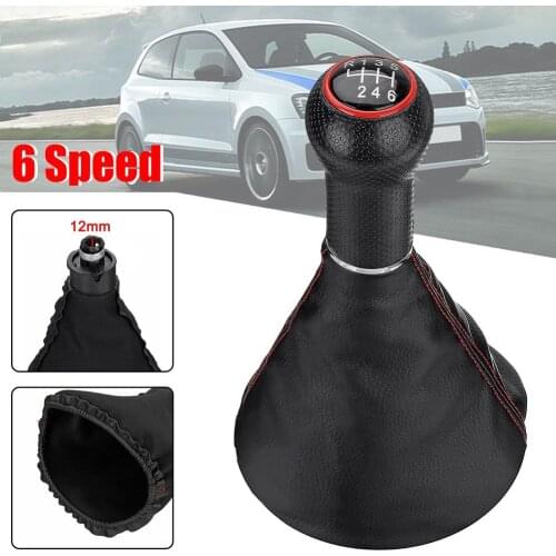 5/6 Speed 12mm Gear Shift Knob Lever Shifter Gaiter Boot For VW Polo Golf