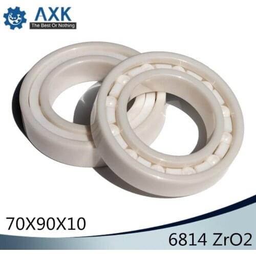 6814 Full Ceramic Bearing ( 1 PC ) 70*90*10 mm ZrO2 Material 6814CE All Zirconia Ceramic 6814 Ball Bearings