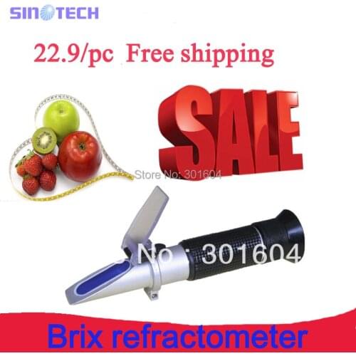 Free shipping hand held Brix 0-32% sugar Refractometer RHB-32ATC with ATC