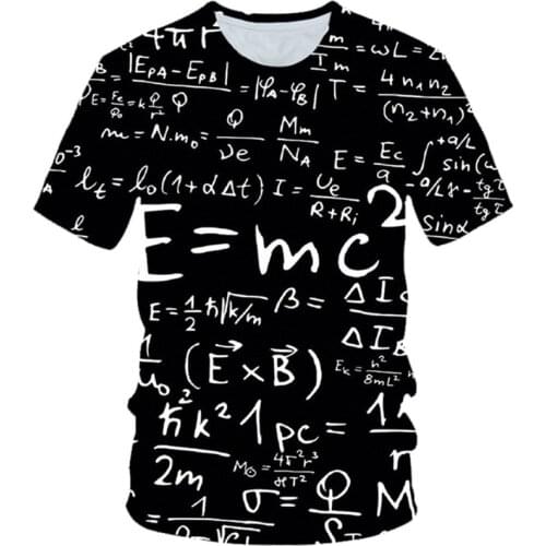 Kids Funny Physics Formula Math T shirt Boys Girls 3D Print Hamburger Colorful Box T-shirts Children Streetwear Fashion Tshirts