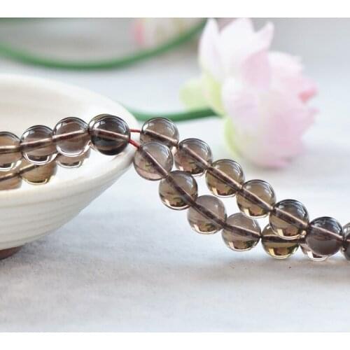 Joanlyn Grade AA Natural Smoky Quartz Beads 4mm-18mm Smooth Polished Round 15 Inch Strand SQ02