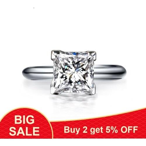 Fine Jewelry 100% Soild 925 Sterling Silver ring 0.8ct Sona 5A zircon Stone cz Engagement Wedding Band Ring for women men