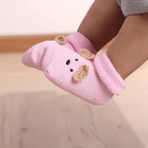 2018 Hot Sale Newborn Toddler Baby Socks Unisex Boy Girls Infant Cartoon Cute Bear Crib Warm Shoes Toddler 0 -2Y