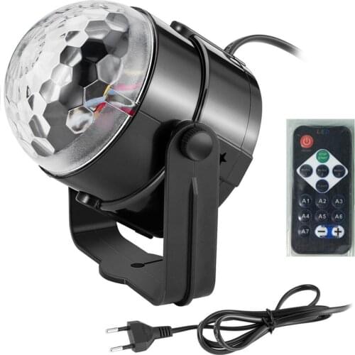 Hot LED Party Lights Ball DJ Disco Lights 3W RGB LED Stage Light 7 Colors Sound KTV Bar Strobe Light With Remote Control