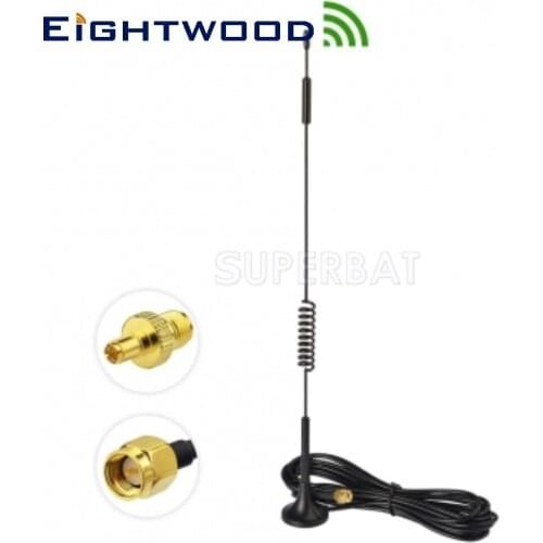 Eightwood 4G LTE Magnetic Base TS9/SMA Male Antenna for Wireless Router Gateway Security IP Camera Cell Phone Signal Booster